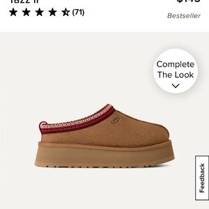 UGG Tan Slip-On Shoes with Red Accent

New never worn. In box